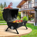 Cylinder BBQ Grill with Wooden Handle