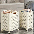 Foldable Household Laundry Basket With Wheels, Large Capacity Laundry Hamper
