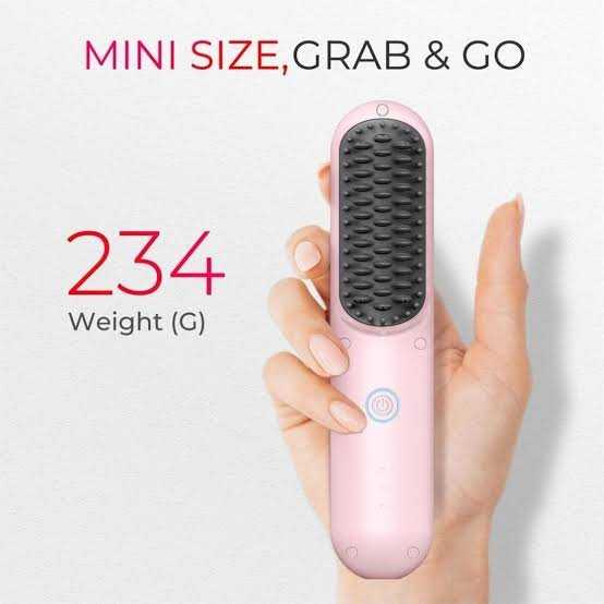 Rechargeable Wireless Hair Straightener Brush