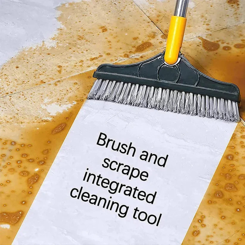 2 In 1 Long Handle Cleaning Brush Removable Wiper