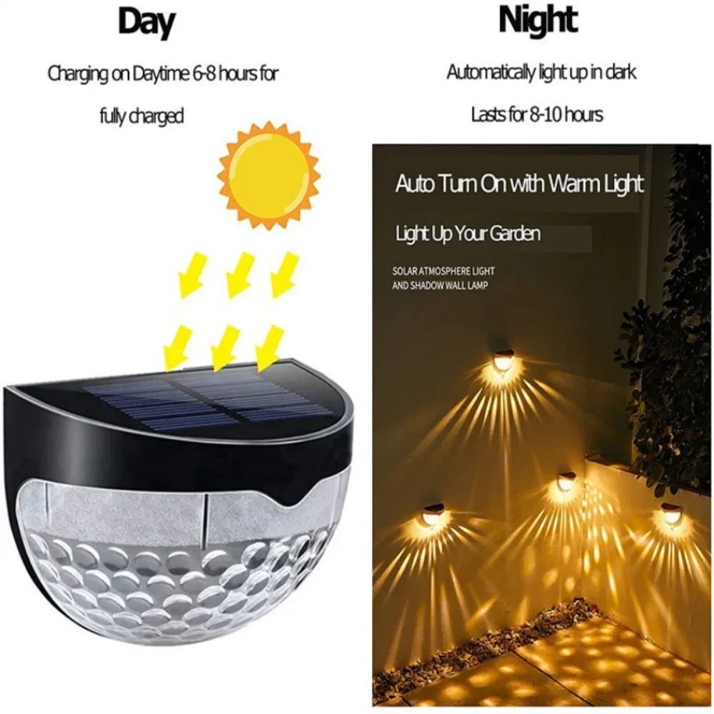 LED Solar Wall Light  - Pack of 4