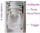 Touch Me Press Toothpaste Dispenser With Toothbrush Holder