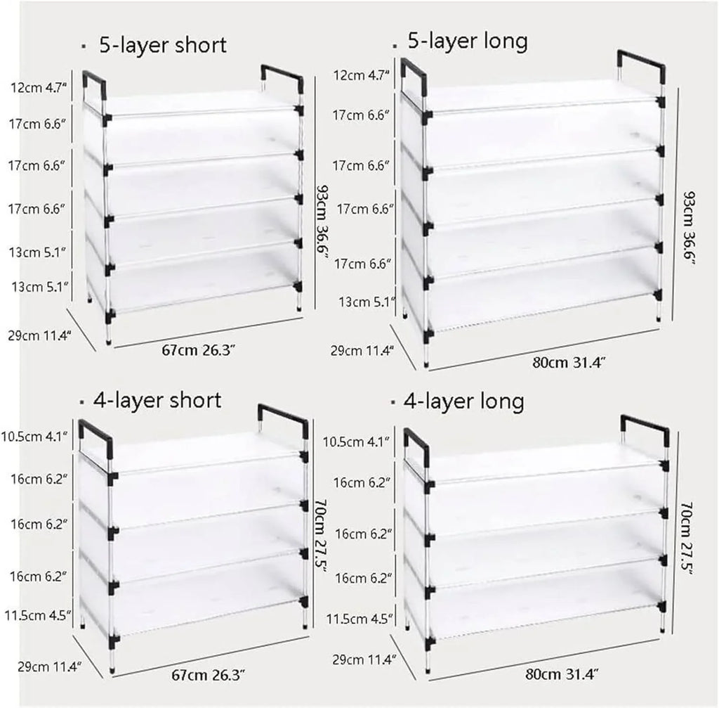 Heavy-Duty Multi-Layer Shoe Cabinet Organizer