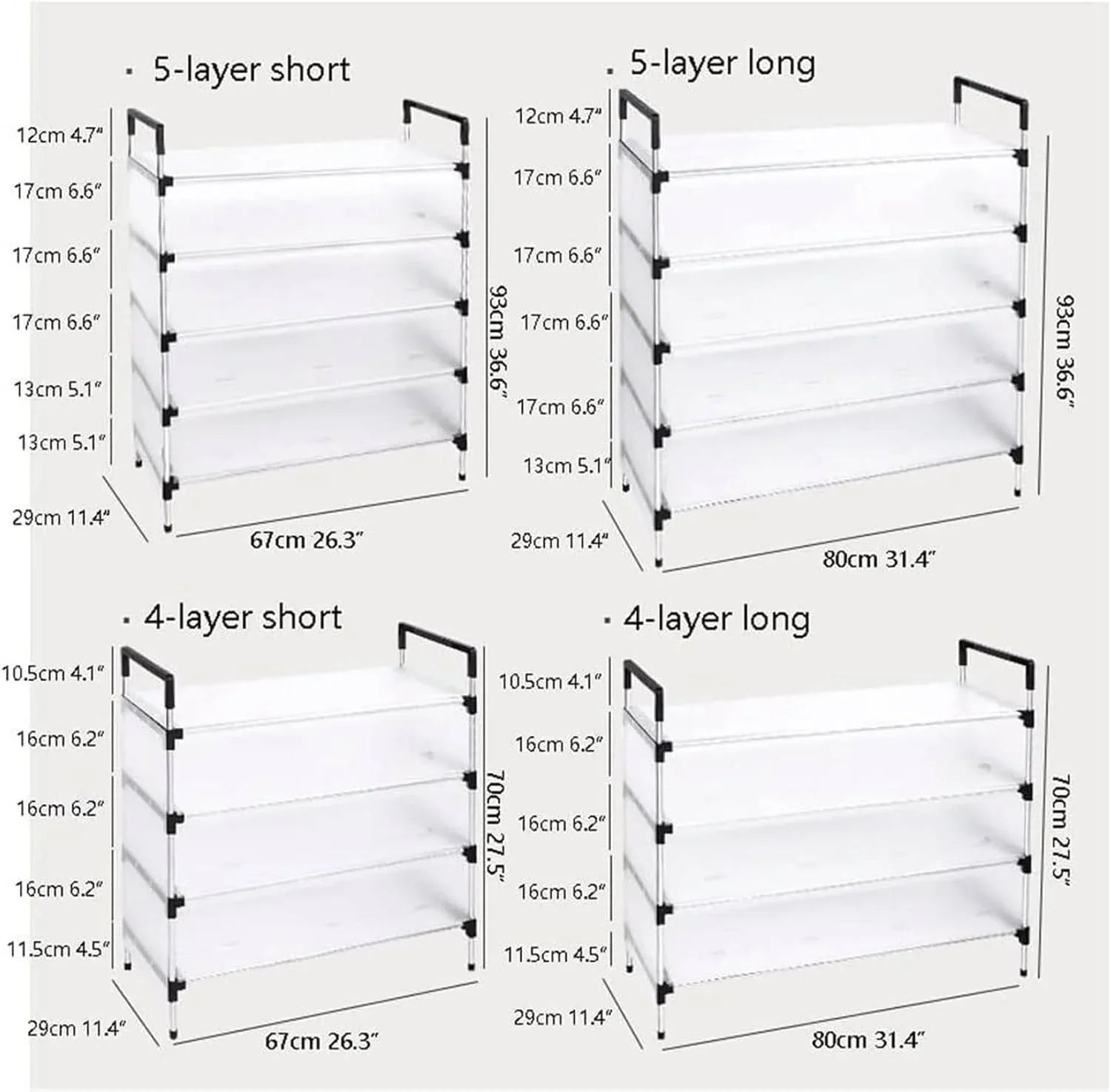 Heavy-Duty Multi-Layer Shoe Cabinet Organizer