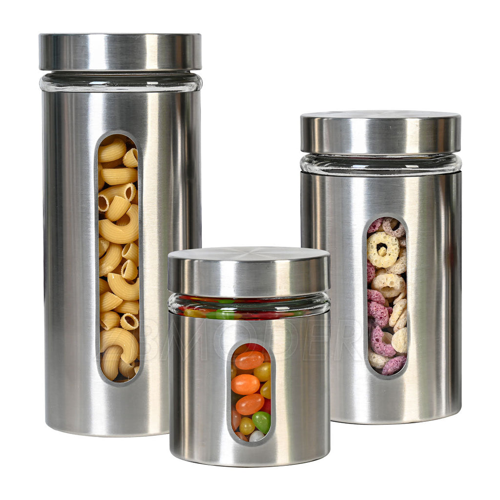 Stainless Steel Glass Jar