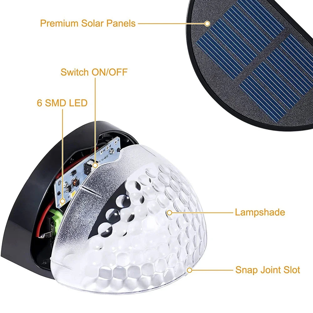 LED Solar Wall Light  - Pack of 4