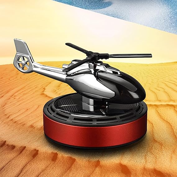 Solar Powered Car Air Freshener Helicopter