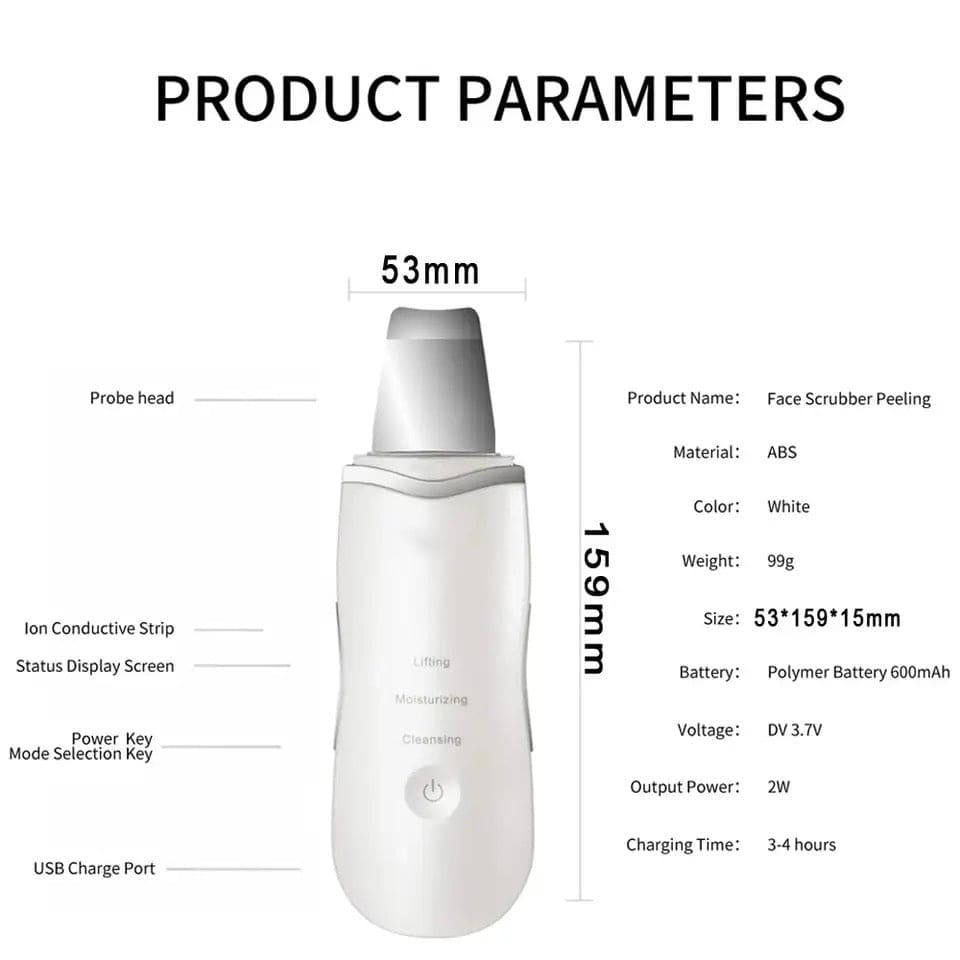 Shovel Skin Scrubber, Deep Vibrate Facial Cleaner