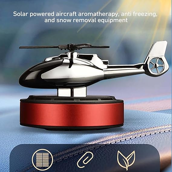 Solar Powered Car Air Freshener Helicopter
