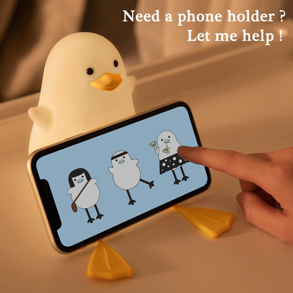 Cute Duck Night Lamp Adorable Soft Glow Light