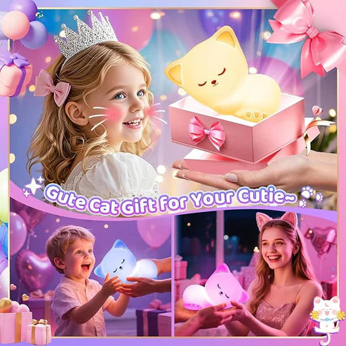 Soft Silicone Cat LED Lamp Night Light
