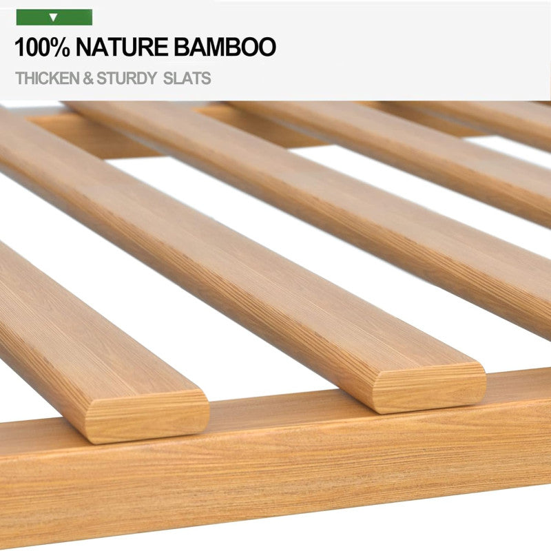 Bamboo Garment Rack with Shoe Shelf – Free Standing Closet Organizer