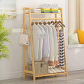 Bamboo Wood 2-Tier Coat & Hat Rack Stand