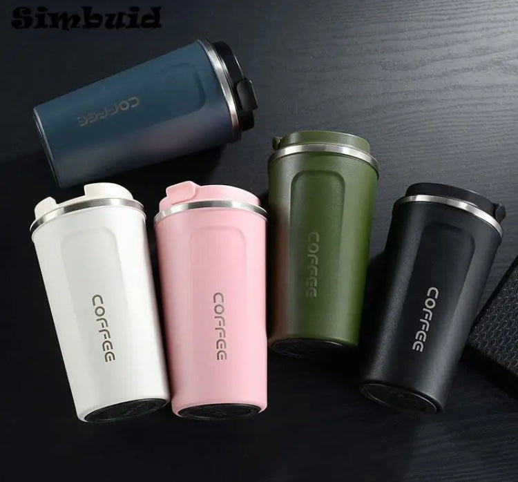 Stainless Steel Coffee Mug with Temperature Display