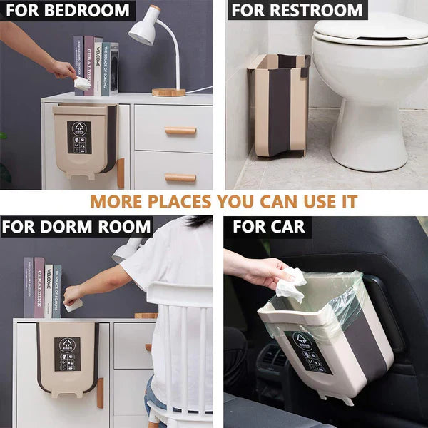 Wall Mounted Foldable Kitchen Trash Can