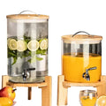Elegant Glass Beverage Dispenser with Lid