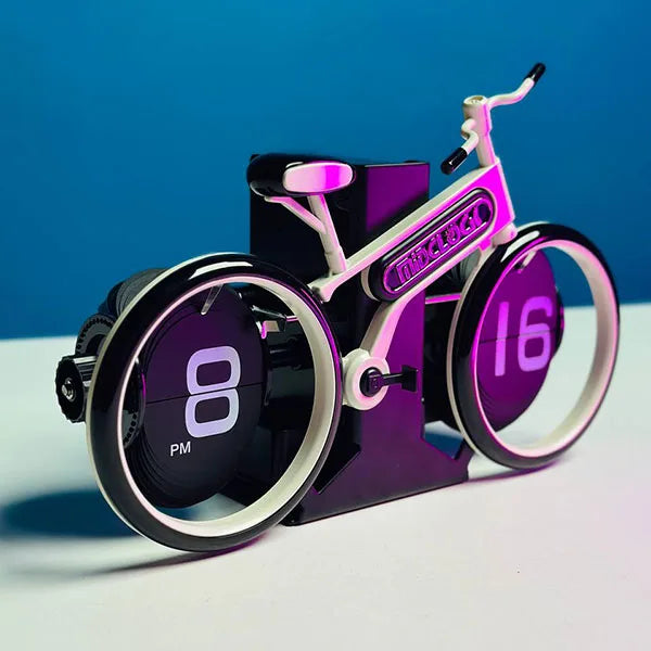 Unique Bicycle Vintage Flip Desk Clock