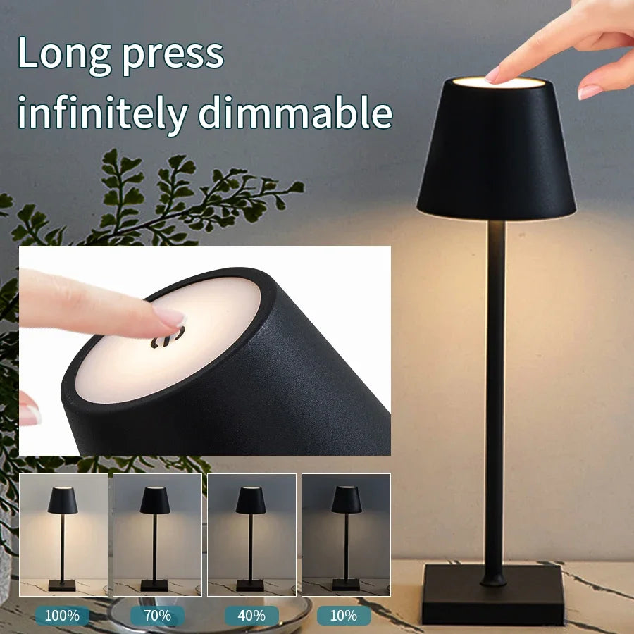 Luxury Metal Rechargeable Tap Lamp – Premium Quality