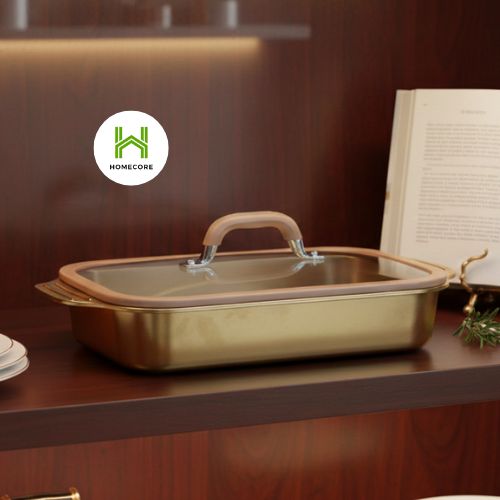 Premium Golden Chafing Dish – Elegant Buffet Food Warmer