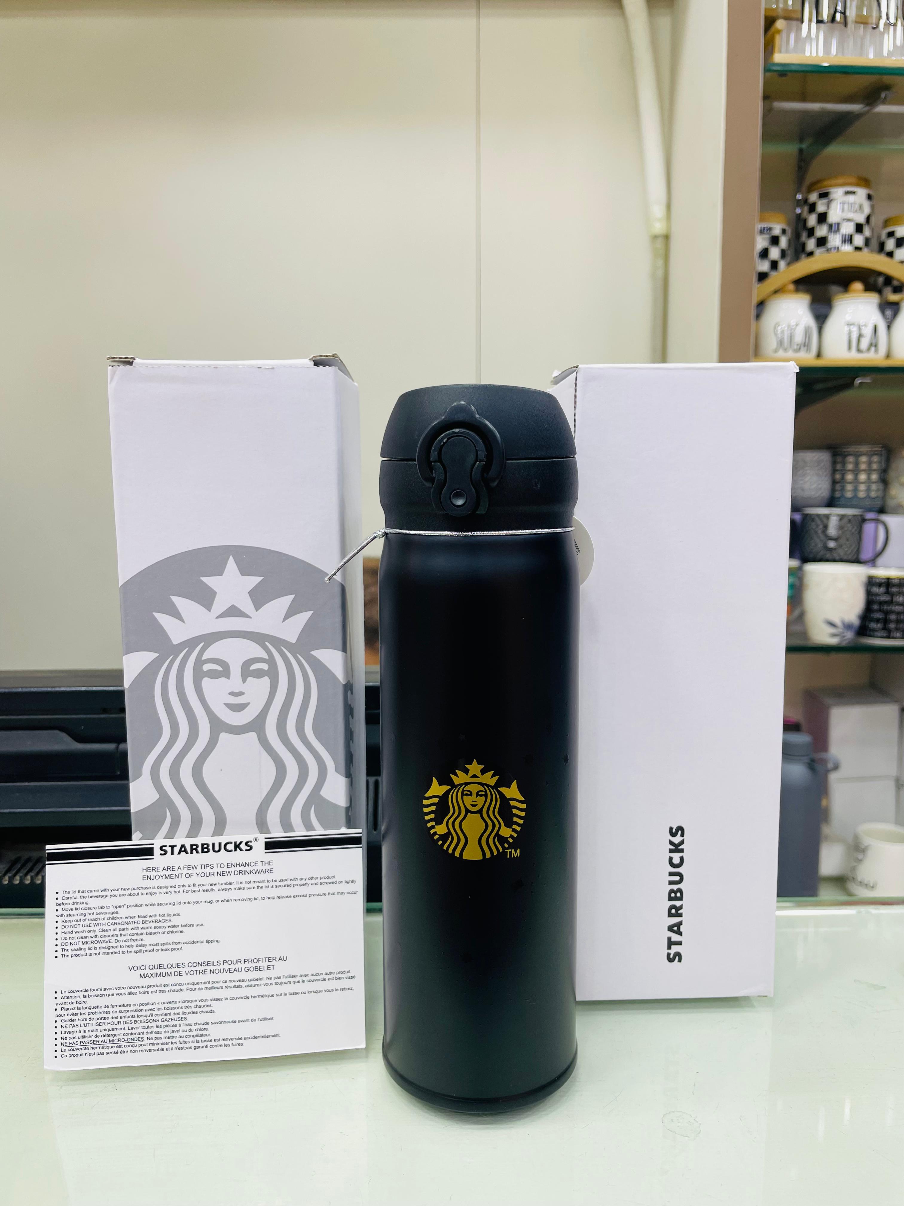 Starbucks Stainless Steel Thermos Water Bottle - Black E-5 - 500ml