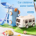 Portable Bus Water Bottle with Straw & Strap