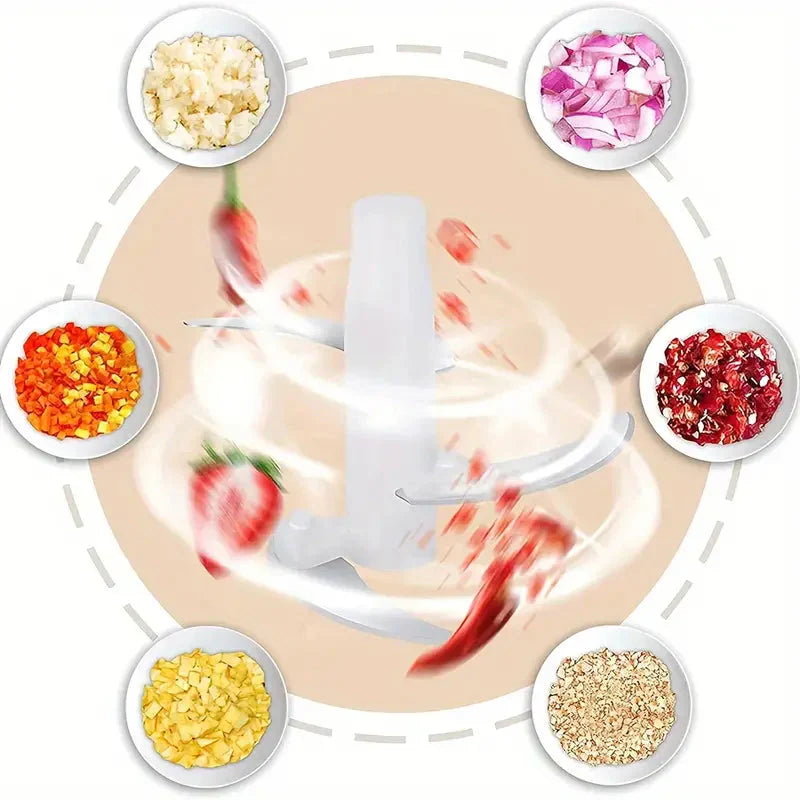 Multifunctional Manual Hand Push Chopper and Mixer