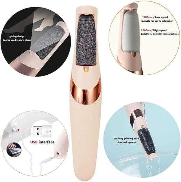 Electric Callus Remover for Feet – Rechargeable Pedicure Tool for Dry, Cracked Heels & Dead Skin