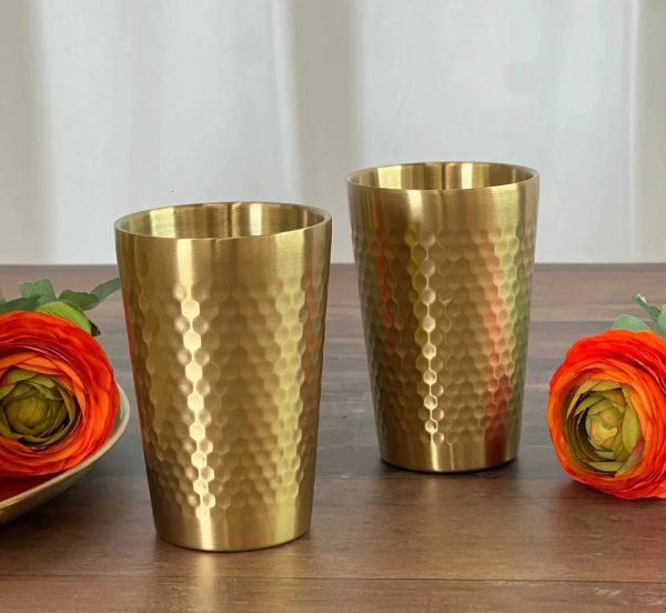Golden Hammered Glass