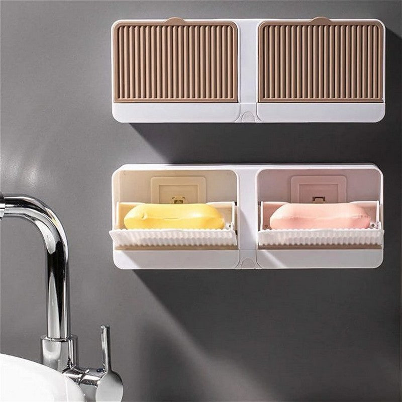Double Layer Wall Mounted Soap Holder – No Drilling