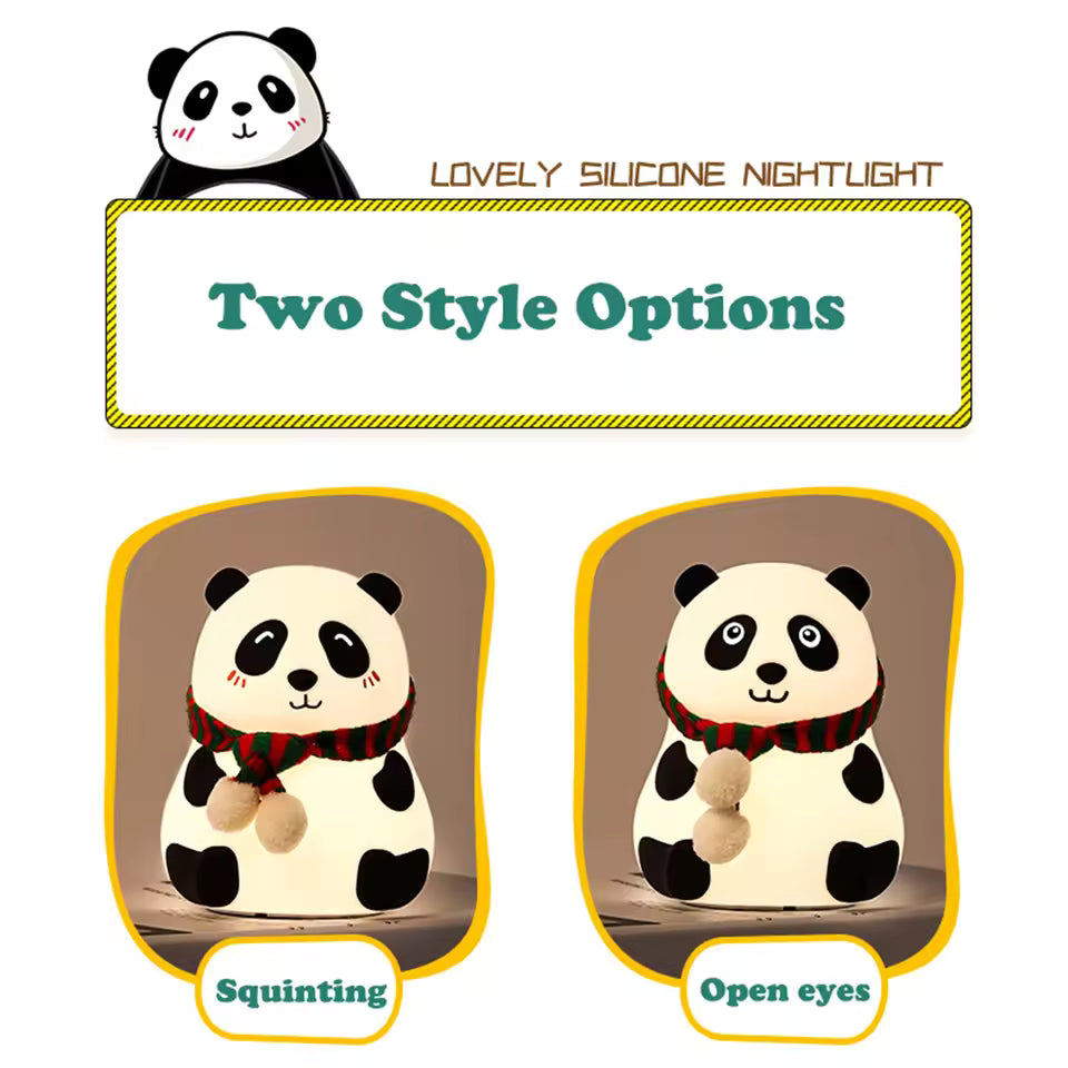 Cute Silicone Big Panda Lamp – Soft Night Light