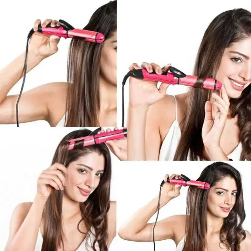 2-in-1 Hair Straightener & Curler – Ceramic Styling Tool