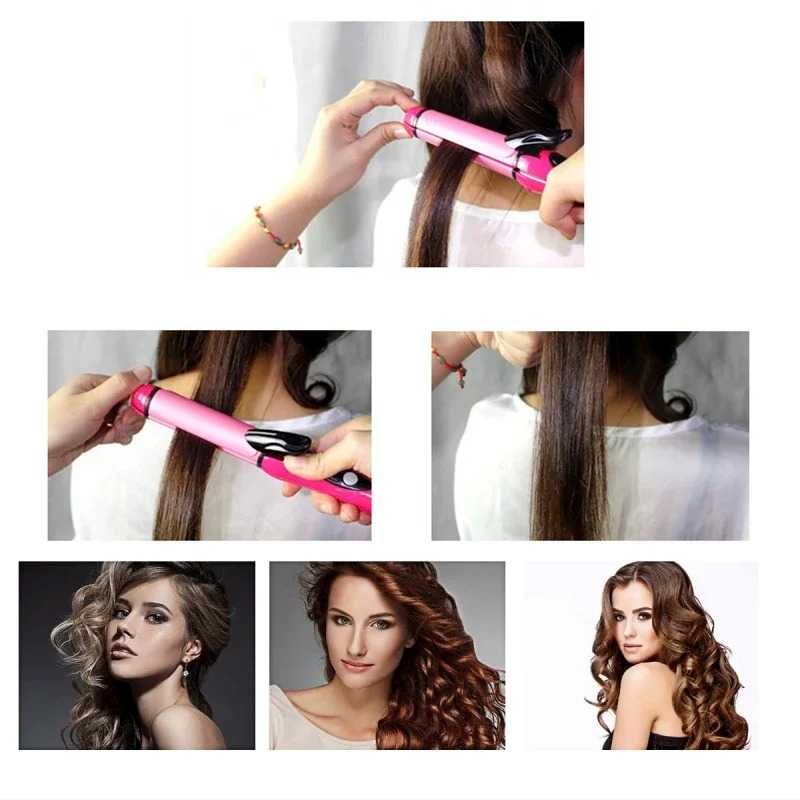 2-in-1 Hair Straightener & Curler – Ceramic Styling Tool