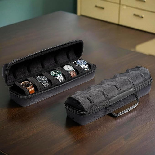 5 Slot Luxury Men's Watch Box - Premium Wristwatch Storage Case