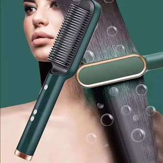 2-in-1 Hair Straightener Brush