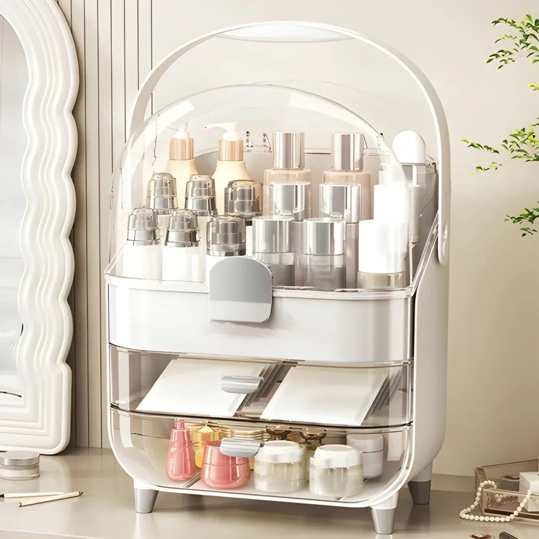 Premium Layered waterproof Cosmetics Box - Portable