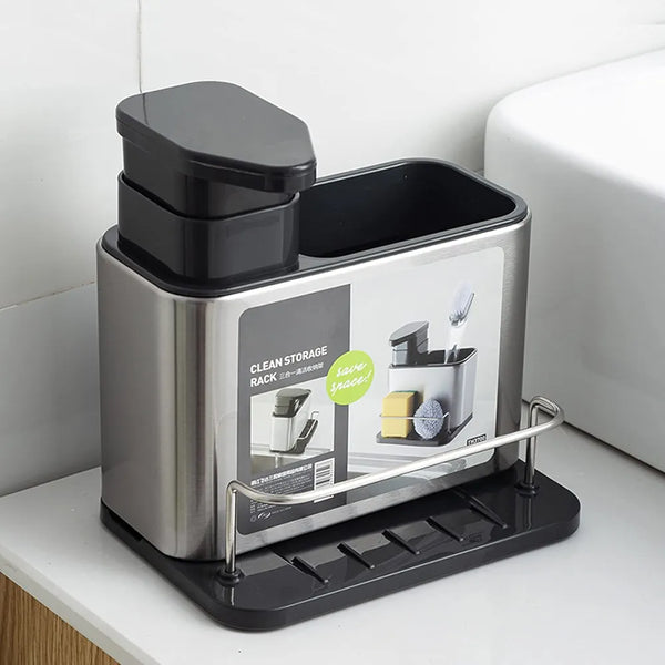 3-in-1 Stainless Steel Kitchen Sink Organizer