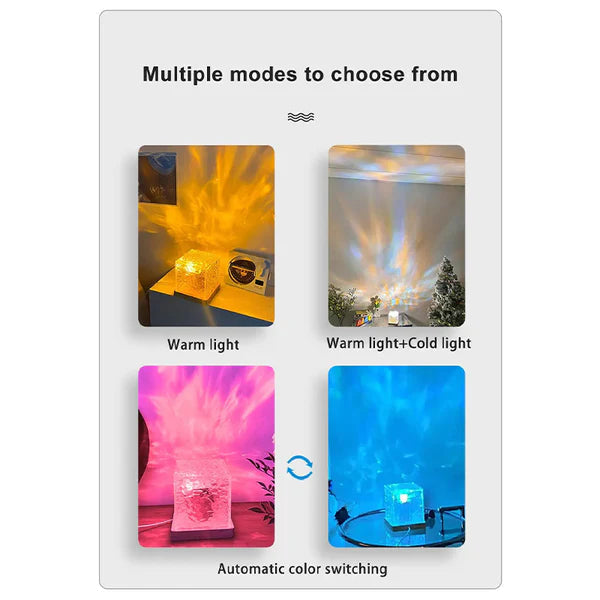 Dynamic Water Ripple Lamp Projector